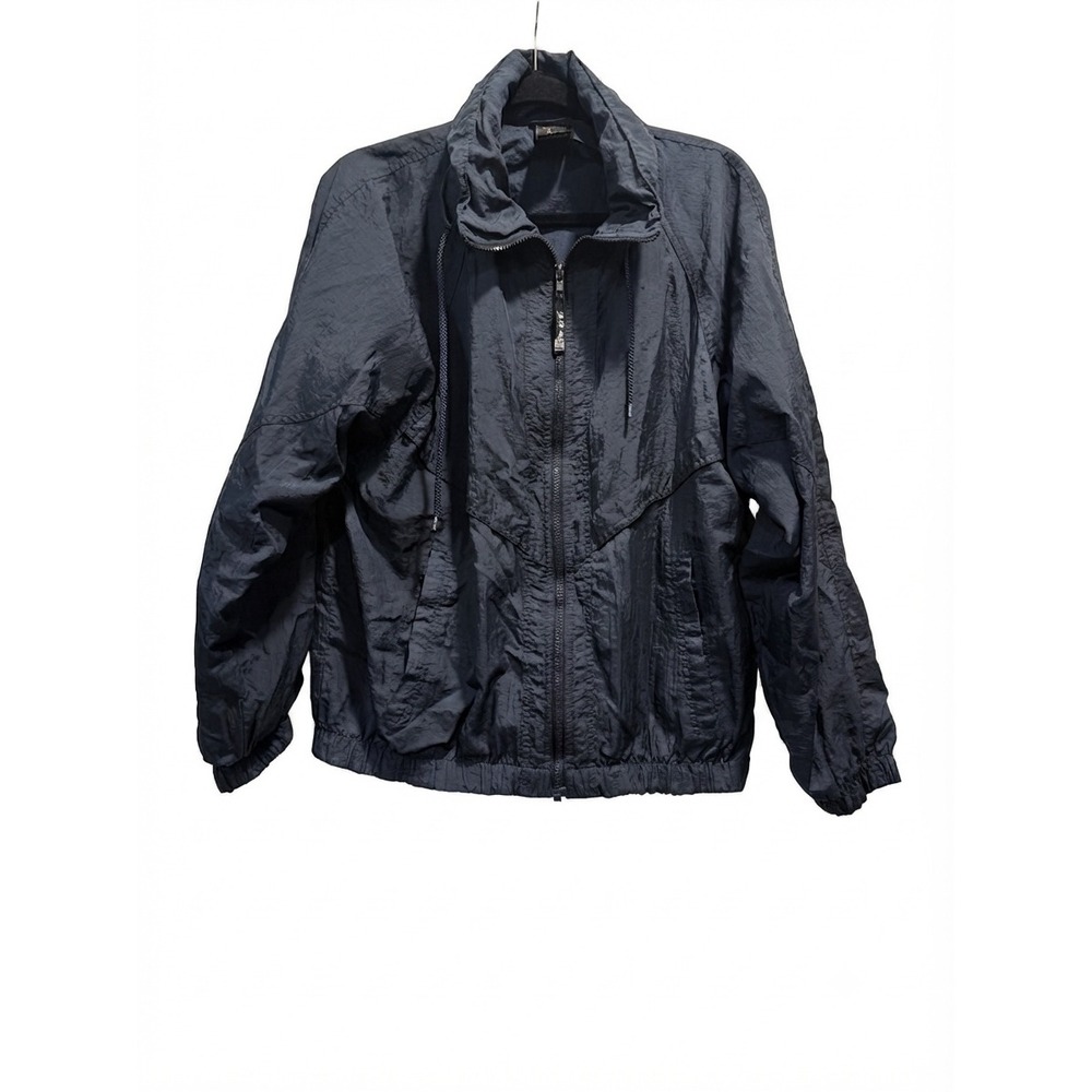 Vintage JCPenney USA Olympic Brand Navy‎ Blue Full Zip Windbreaker Jacket L